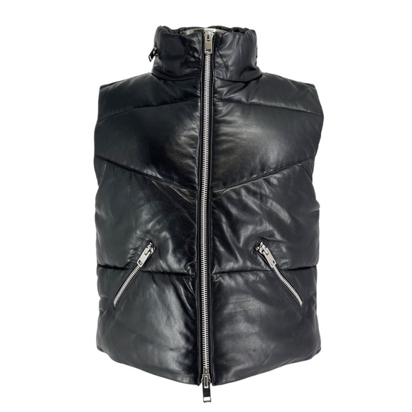 WALTER BAKER Landon Leather Puffer Vest S - Picture 3 of 11